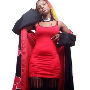 Red Spaghetti Strap Mini Tank Dress